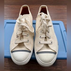 Pro Keds Canvas Sneakers Off White Low Top Womens 7 Retro Gum Sole